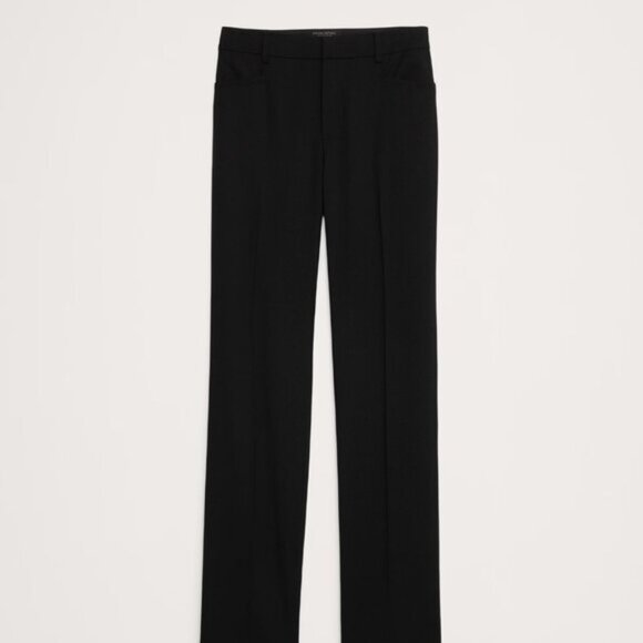 Banana Republic Sienna Straight Italian Wool Pant size 6 Black - Picture 4 of 5